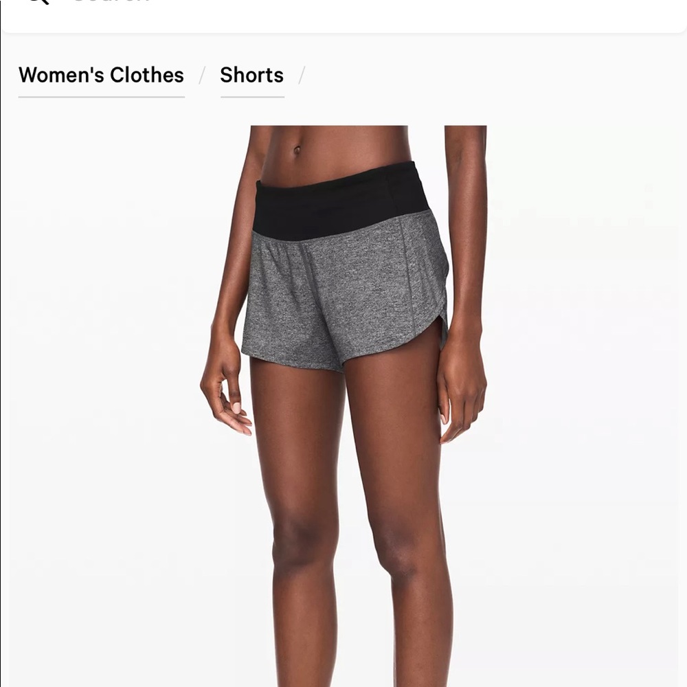 Lululemon High Rise Speed Up 4’ inseam size 6
